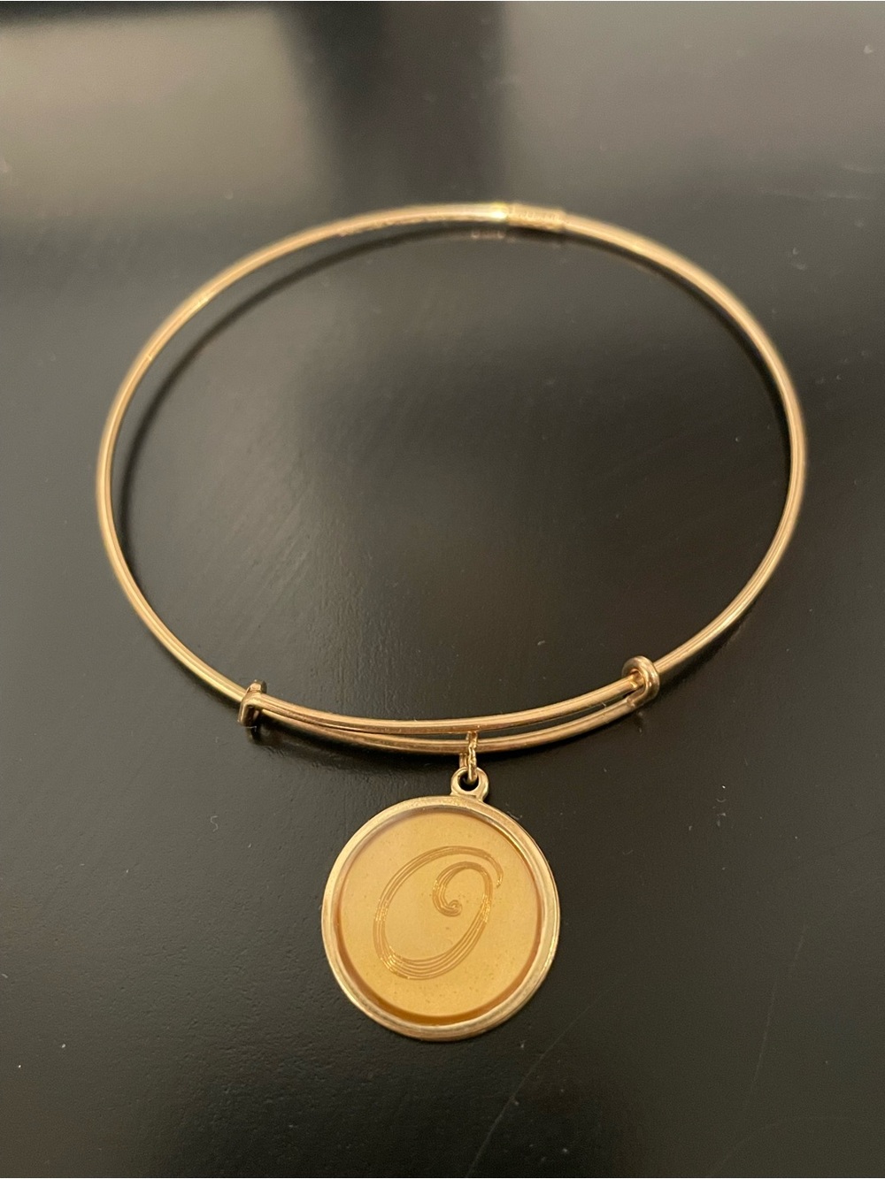 Alex and Ani gold plated bracelet with a letter O - Picture 2 of 5